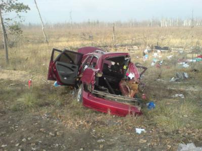 Chevrolet Lanos врезался в рейсовый автобус в Шацком районе