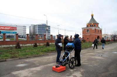 На территории Свято-Троицкого монастыря Рязани начались геофизические исследования
