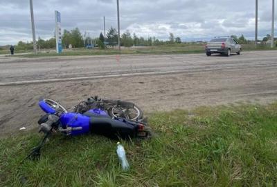 Под Пронском пострадали водитель мопеда и его пассажир, столкнувшиеся с иномаркой