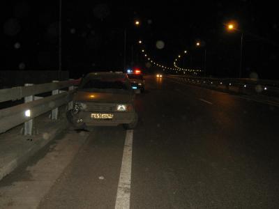 Пьяный рязанец на «девятке» врезался в ограждение Северного обхода
