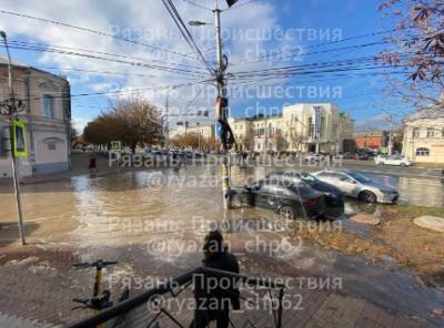 В центре Рязани сняли потоп