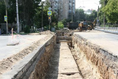 На улице Гагарина в Рязани начали капитально чинить теплотрассу