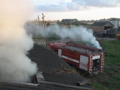 В Скопинском районе случился пожар на предприятии