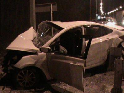 Москвич на иномарке влетел в отбойник в Путятинском районе