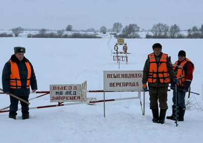 В Шиловском районе заработала ледовая переправа через Оку