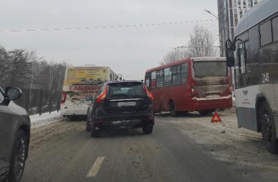 Из-за ДТП на Московском шоссе в Рязани встали троллейбусы