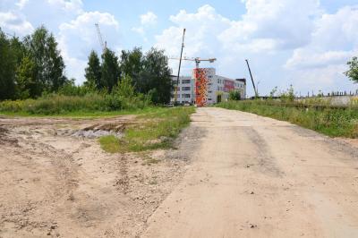 К новой школе в Олимпийском городке Рязани начали строить дорогу
