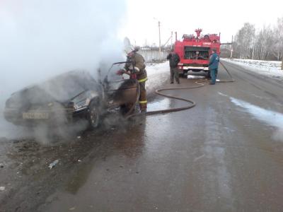 На Рязанщине сгорел Alfa Romeo