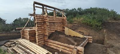 На Старой Рязани возводят фрагмент укреплений по средневековым технологиям