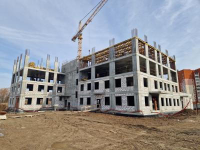 Началось возведение четвёртого этажа нового здания поликлиники №11 в Рязани
