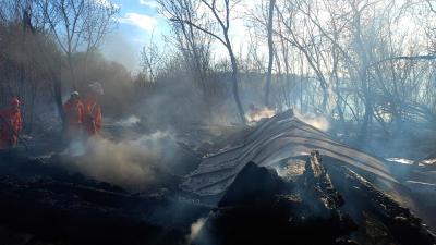 В Чучковском районе сгорели один жилой дом и пять нежилых
