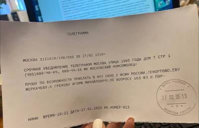 Бывший рязанский вице-губернатор Игорь Греков обратился к правозащитнице из «Лефортово»