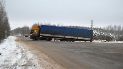 В Касимовском районе фура съехала в кювет