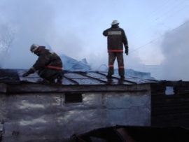 В Рязани подгорел гараж
