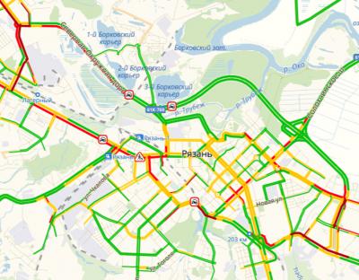 Рязань встала в пробках
