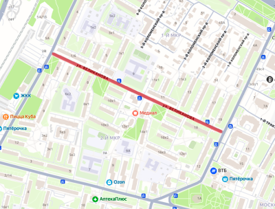 По улице Великанова в Рязани изменили схему движения транспорта