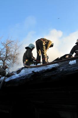 В Шиловском районе потушили бревенчатую баню