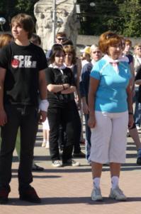 Несколько сотен рязанцев собрались на городскую утреннюю зарядку