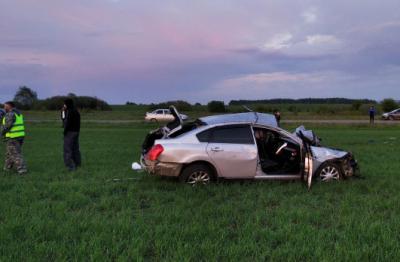 Под Пронском Nissan Teana опрокинулся в кювет, водитель погиб