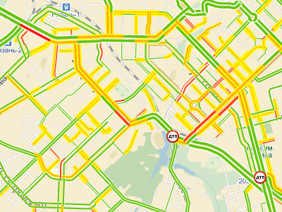 Снегопад затрудняет движение по дорогам Рязани 
