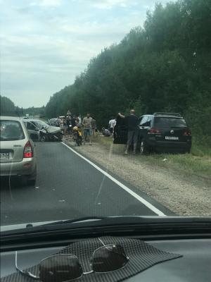 В Рязанском районе в результате аварии «Нива» вылетела в кювет