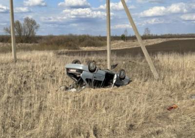 В Сасовском районе ВАЗ-2114 улетел в кювет, пострадали взрослый и ребёнок