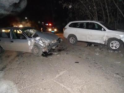 Пьяный водитель Daewoo Nexia протаранил Mitsubishi