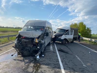 В массовом ДТП под Скопином пострадали два человека