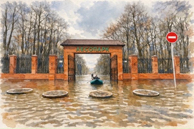 В преддверии половодья в Лесопарке Рязани эвакуирует инвентарь