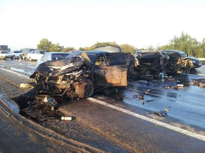 Под Рязанью в районе моста через Оку парализовано движение из-за трёх крупных ДТП