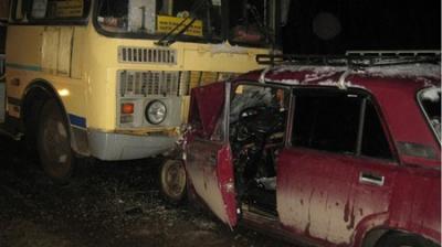 Пьяный житель Касимова на «Жигулях» врезался в автобус