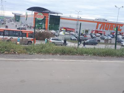 В рязанском гипермаркете «Глобус» сработала пожарная сигнализация