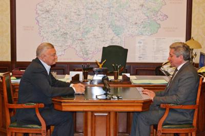 Губернатор Олег Ковалёв и директор Росгосцирка Дмитрий Иванов