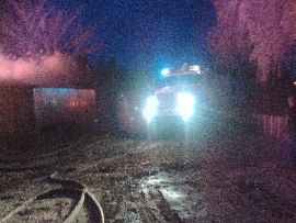 В Скопине погорел блок хозсараев