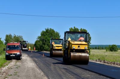 АО «Рязаньавтодор» продолжает ремонт дороги Путятино–Строевское