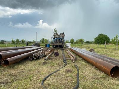 В селе Лопатино Скопинского района начали бурить  новую скважину