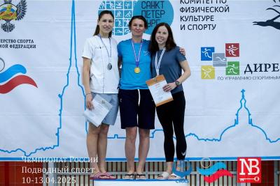 Рязанка отличилась на чемпионате России по подводному спорту