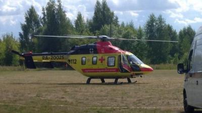 Вертолёт санавиации доставил в Рязанскую ОКБ жительницу Сапожковского района