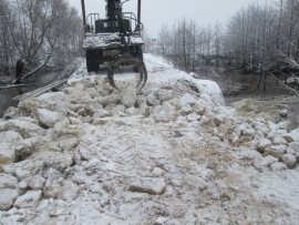 В Пителинском районе дорога освободилась от воды