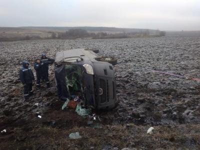 Под Скопином «Лада Приора» столкнула Peugeot Boxer в кювет