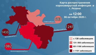 В Рязани наиболее «инфицирован» Московский район