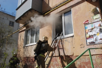 На улице Черновицкой в Рязани сгорела квартира