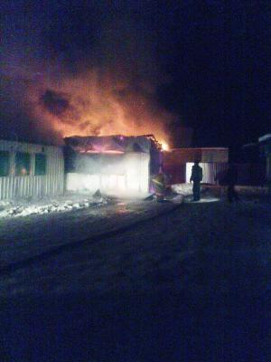 В Захарово на рынке произошёл пожар