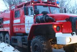 На пожаре в Рязани пострадал мужчина