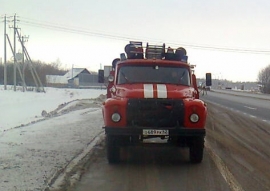 В Сапожке горел автобус