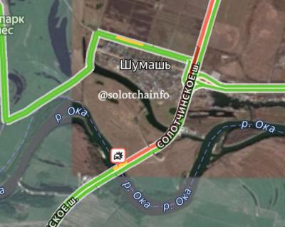 Мост через Оку под Рязанью встал в пробку из-за срочных ремонтных работ