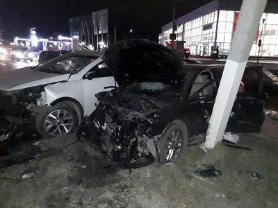 Появилось видео жёсткого ДТП на проезде Яблочкова