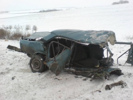 DAF размазал «семёрку» в Скопинском районе