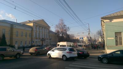 В центре Рязани образовалась пробка из-за двух ДТП