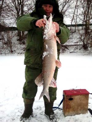 Кадомский рыбак поймал в проруби семикилограммовую щуку